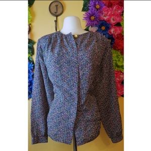 Vintage colorful pattern blouse- Medium WN